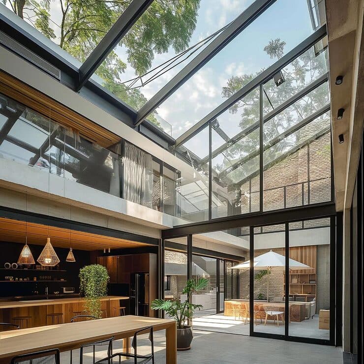 Motorized Sliding Glass Roof